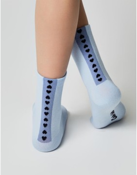 Children's socks "Heart Line Blue"