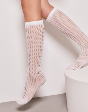 Children's socks "Miss Line White"