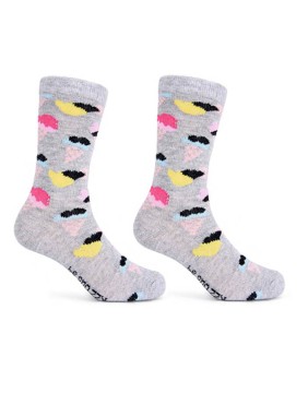 Children's socks "Ice cream grey"