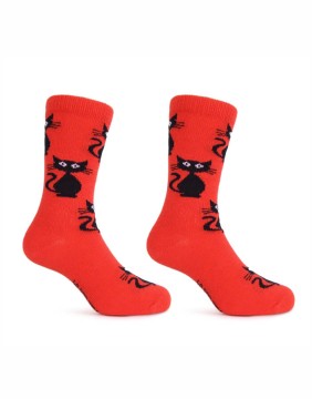 Children's socks "Cat Red"
