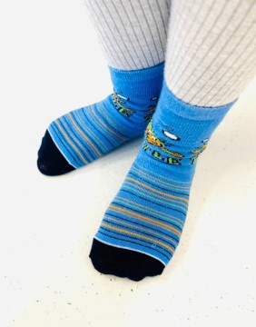 Children's socks "Turtle Blue"