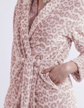 Chalatas "Leopard Nude"