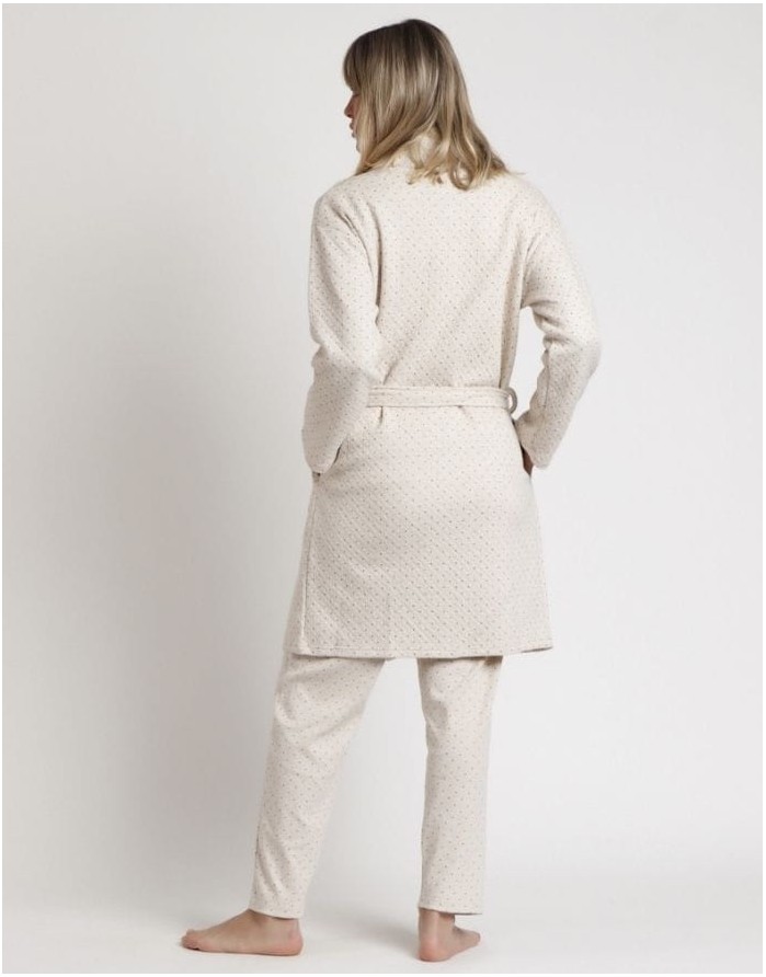 Chalatas "Dots Beige"