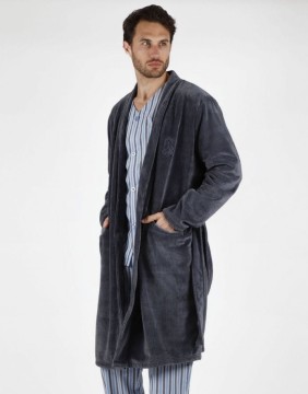 Chalatas "Classic Ribs Navy"