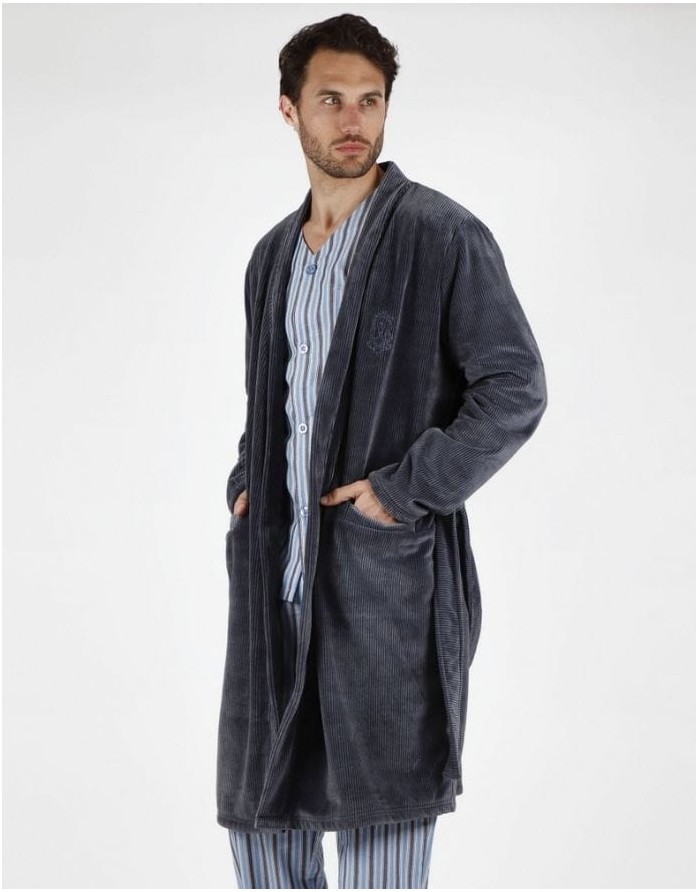 Chalatas "Classic Ribs Navy"