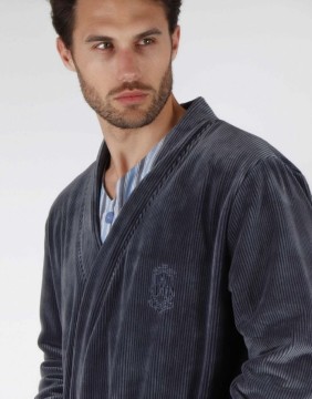 Chalatas "Classic Ribs Navy"