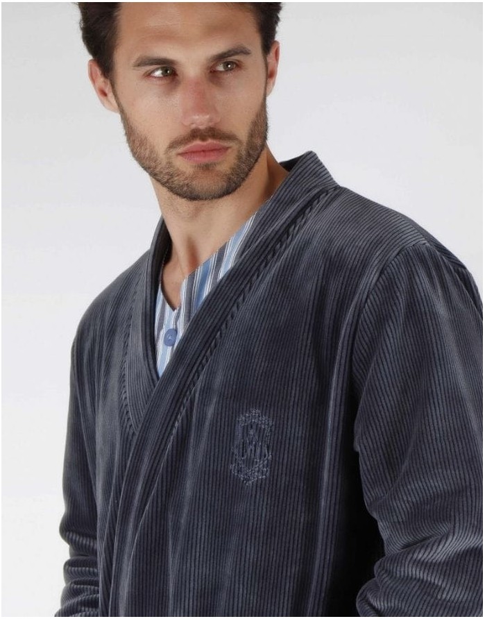 Chalatas "Classic Ribs Navy"