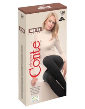 Sieviešu zeķubikses "Cotton Comfort Black" 250 Den
