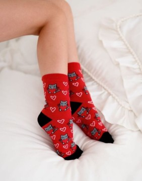 Vaikiškos kojinės "Cats With Hearts"