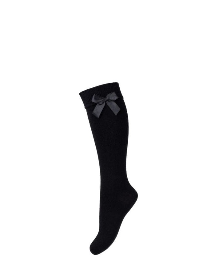 Vaikiškos kojinės "Cotton Knee With a Bow" Black