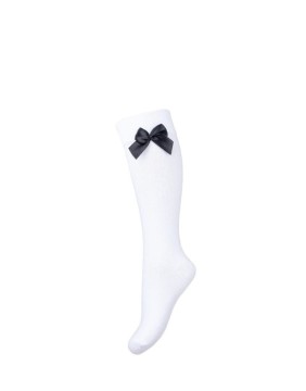 Vaikiškos kojinės "Cotton Knee With a Bow" White