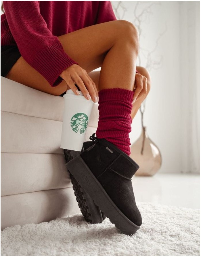 Moteriškos blauzdinės "Cotton Ribbed Leg" Claret