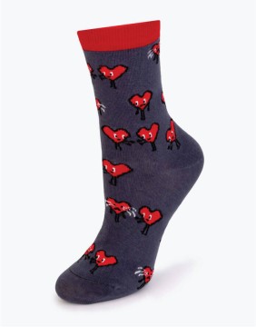 Women's socks "Hearts Red"