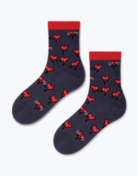 Sieviešu zeķes "Hearts Red"