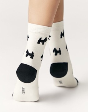 Women's Socks "Dogy White"