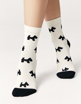 Women's Socks "Dogy White"