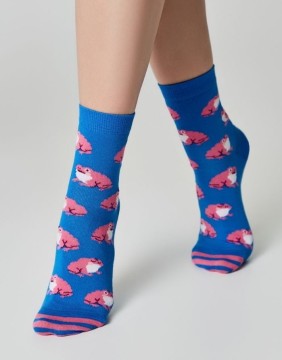 Women's Socks "Pinky Frog"