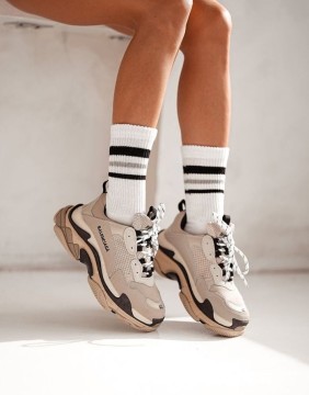 Moteriškos kojinės "Sport Stripes White"