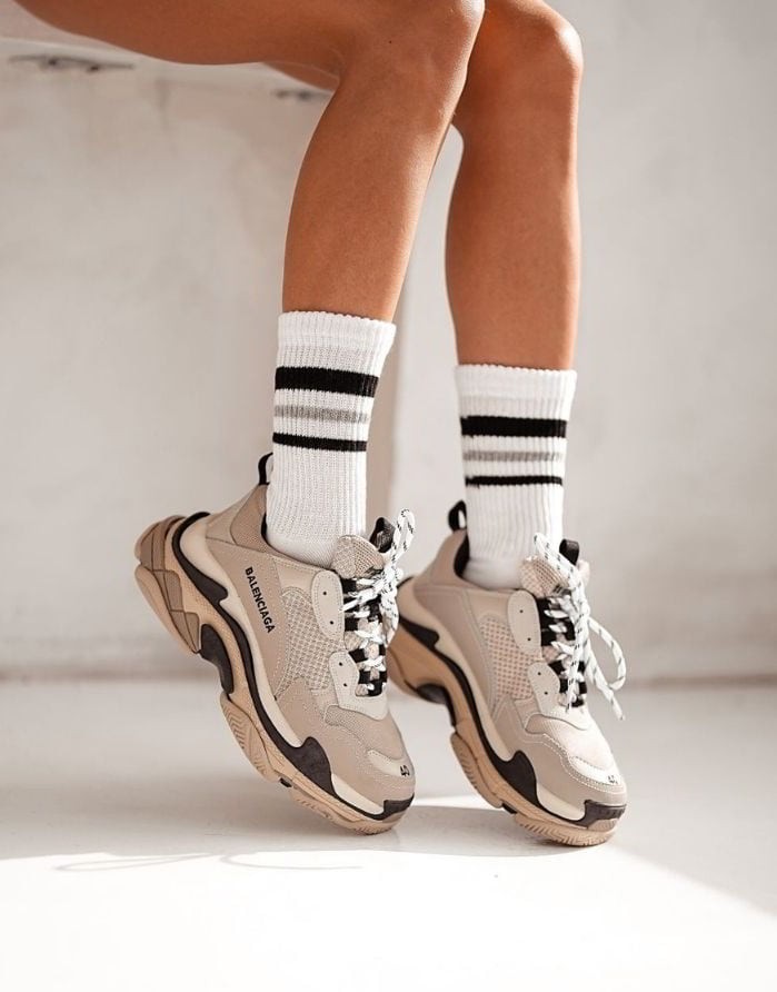Moteriškos kojinės "Sport Stripes White"