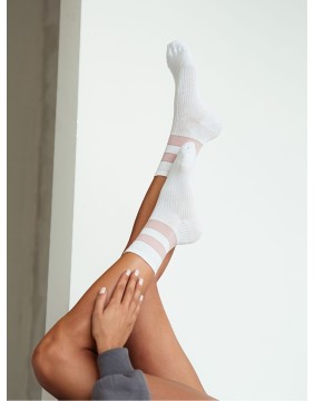 Women's socks "Two stripes White "