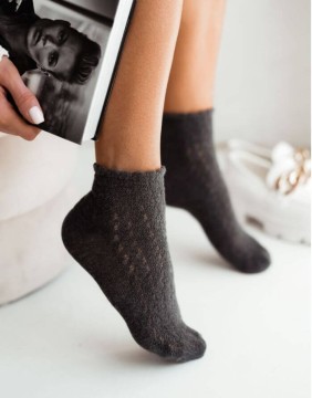 Sieviešu zeķes "Azurowe Dark Grey"