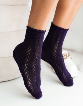 Women's socks "Azurowe Navy Blue"