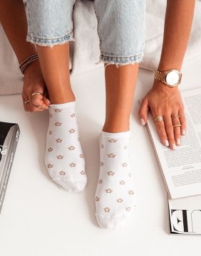 Women's socks "Little Flowers Beige"