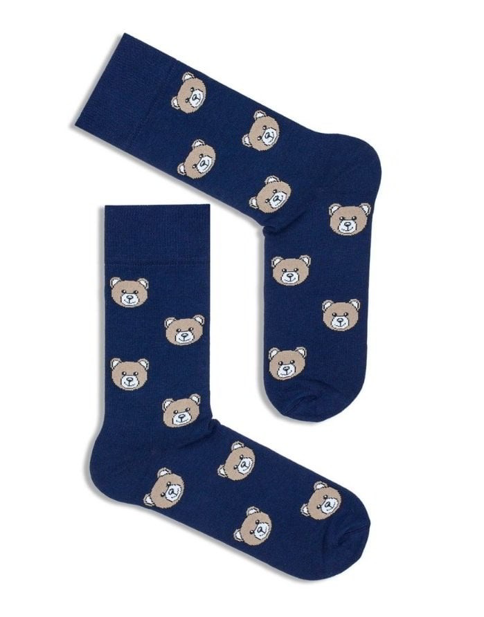 Vyriškos kojinės "Teddy Bear's Navy Blue"