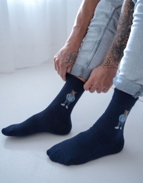 Vyriškos kojinės "Smarty Bear Navy blue"