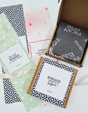 Socks Gift set for HER "Best Mom Grey"