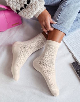 Women's socks "Cleo Ecru"