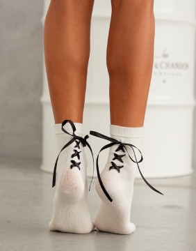 Women's socks "Mette Ecru"