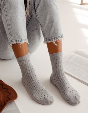 Women's socks "Little Dots Grey"