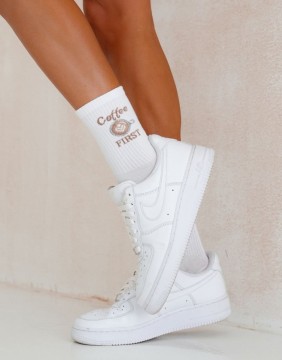 Women's socks "Coffee first"
