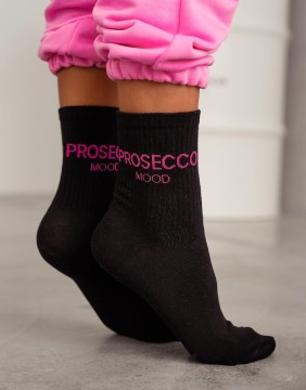 Women's socks "Prosecco Mood Black"