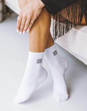 Sieviešu zeķes "GG Small White dark"