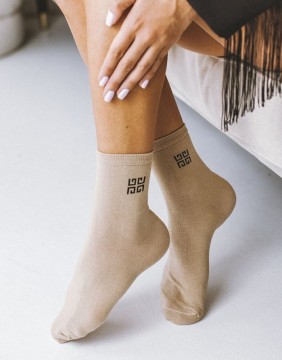 Women's socks "GG Small Beige"