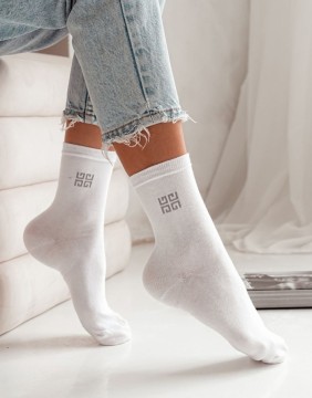 Women's socks "GG Small White light"