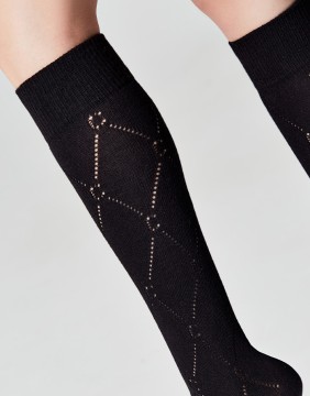 Knee-highs Socks "Lori Black"