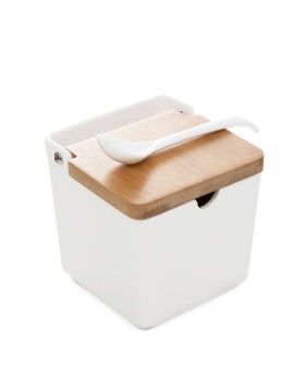Bowl with spoon FINCAN White