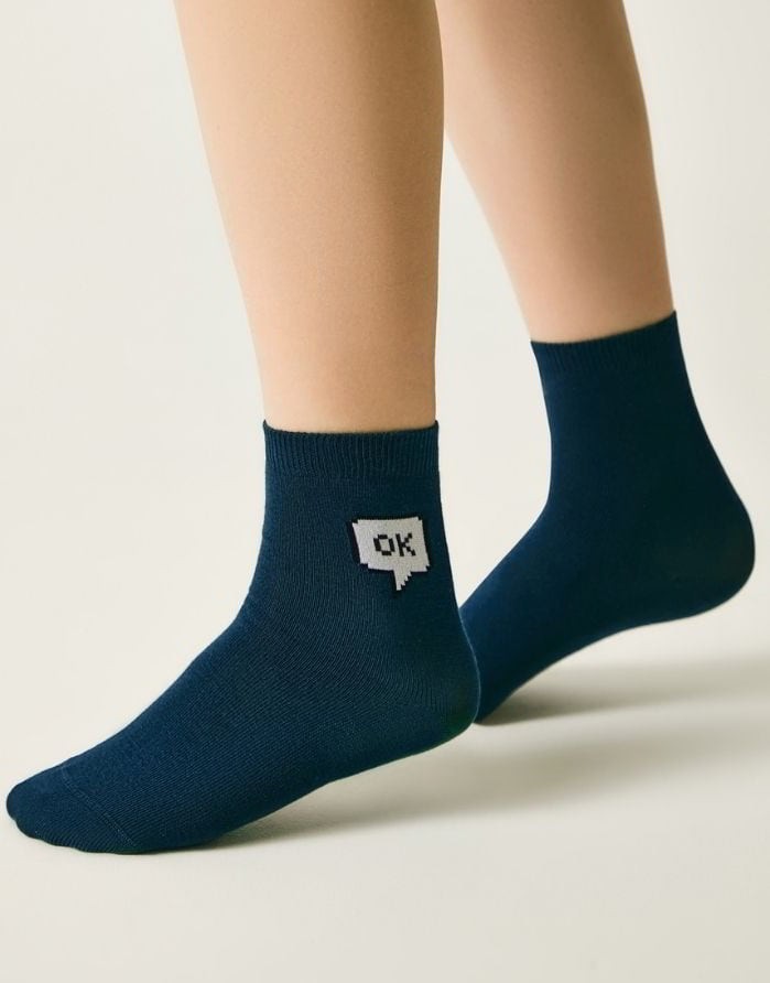 Vaikiškos Kojinės "Ok Dark Blue"