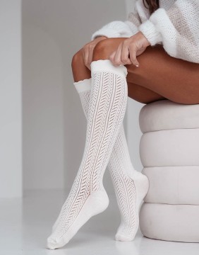 Женские носки "Herringbone Cream"