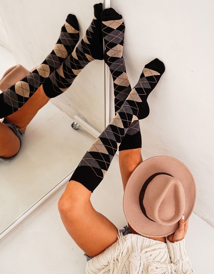 Women's socks "Diamond Black"