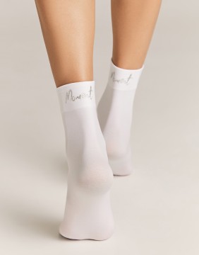 Sieviešu zeķes "Silver Moment White"