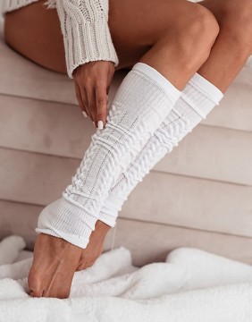 Женские гетры "Openwork Leg Warmer" White
