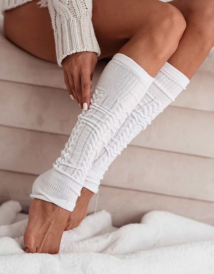 Женские гетры "Openwork Leg Warmer" White