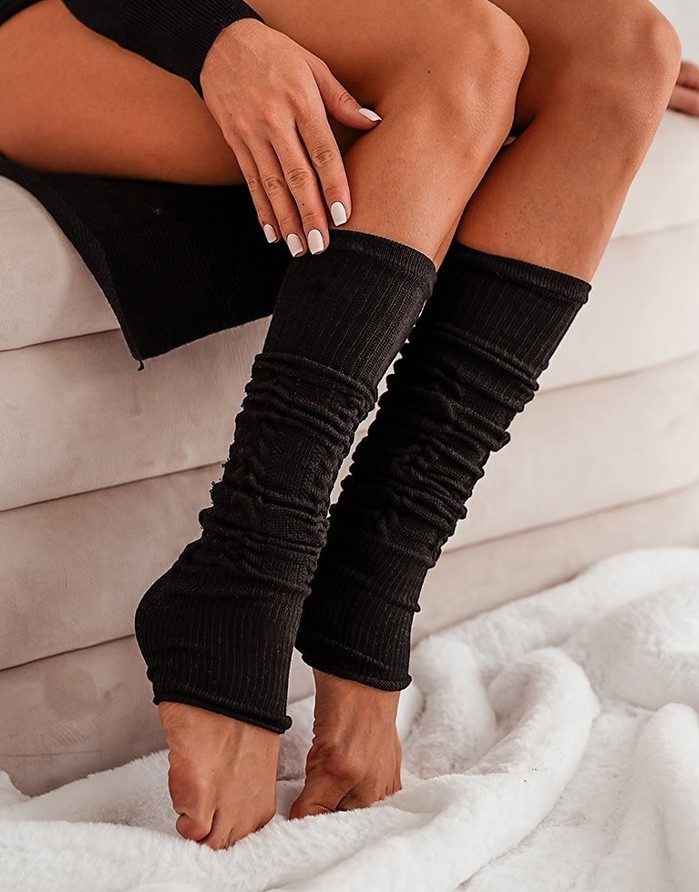 Sieviešu getras "Openwork Leg Warmer" Black