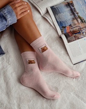 Women's socks "Capybara" Pink