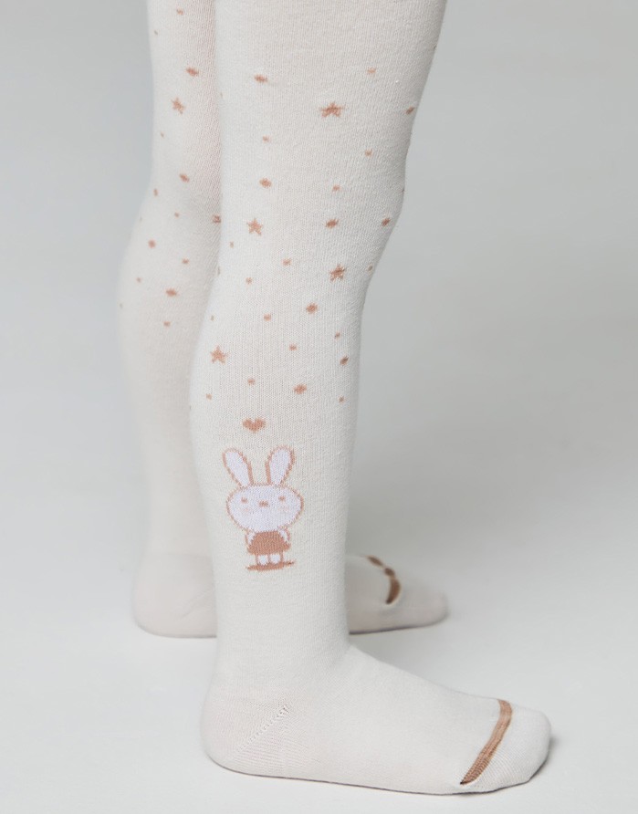 Tights for children ''Dreaming bunny" Cream