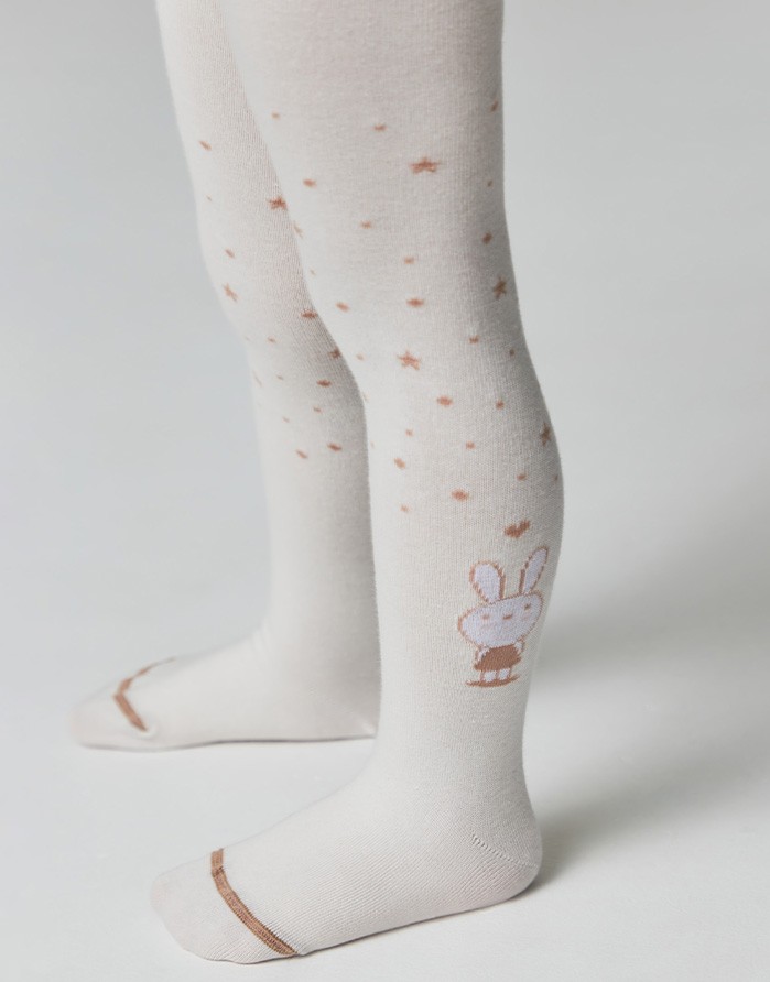 Tights for children ''Dreaming bunny" Cream